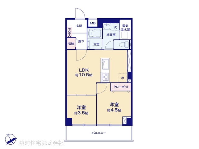 G00389328 東京都葛飾区東堀切２丁目 中古マンション 2280万円【間取図】