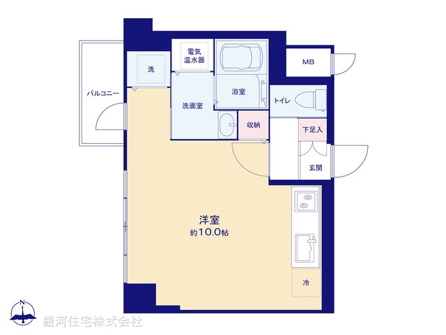 G00389422 東京都港区六本木３丁目 中古マンション 4990万円【間取図】