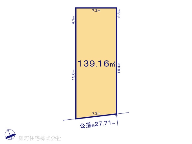 G00389427 神奈川県藤沢市鵠沼海岸４丁目 土地 9180万円【区画図】