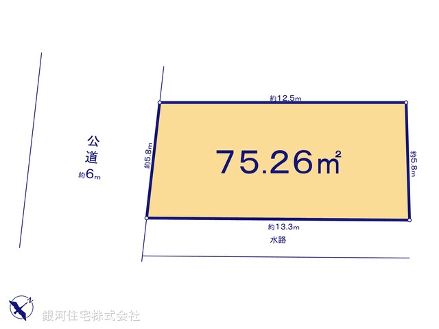 G00389428 神奈川県茅ヶ崎市汐見台 土地 2780万円【区画図】