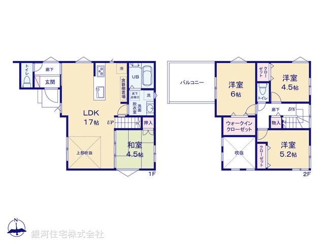 G00389442 埼玉県川口市大字木曽呂 新築一戸建て 4080万円【間取図】