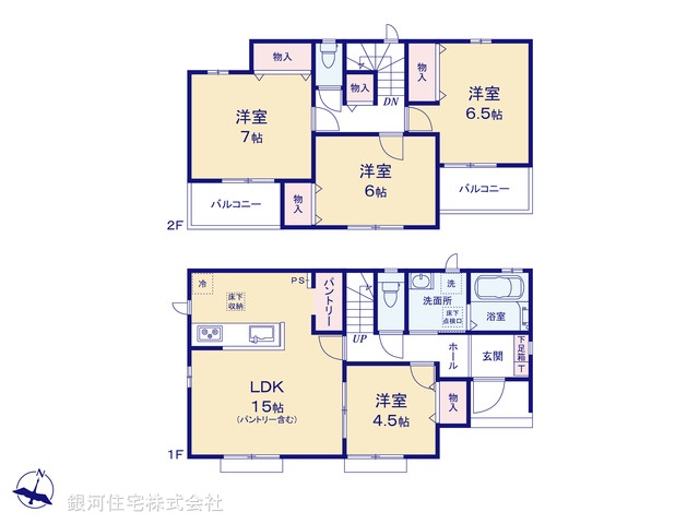 G00389471 埼玉県さいたま市北区別所町 新築一戸建て 3190万円【間取図】