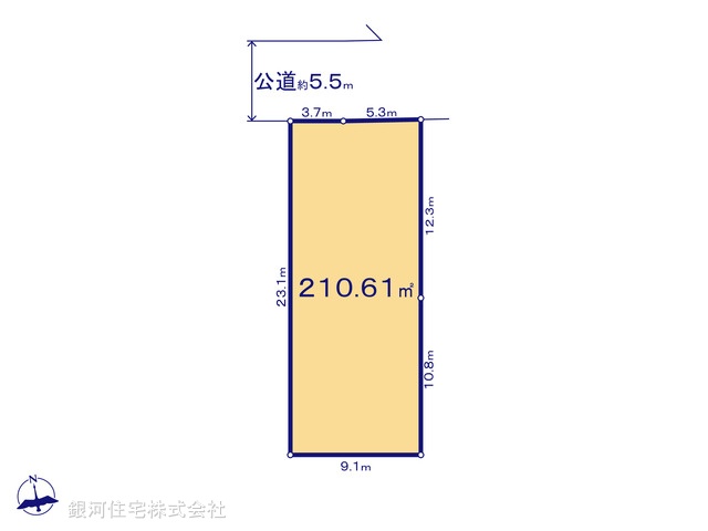 G00389499 神奈川県相模原市緑区東橋本３丁目 土地 9980万円【区画図】