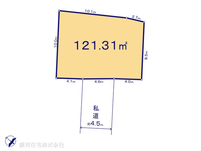 G00389505 神奈川県綾瀬市寺尾西３丁目 土地(建築条件付土地) 2430万円【区画図】