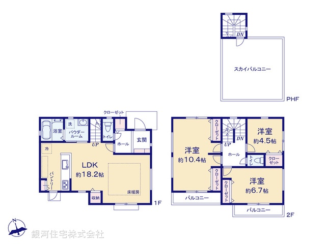 G00389515 神奈川県横浜市鶴見区駒岡４丁目 新築一戸建て 5380万円【間取図】