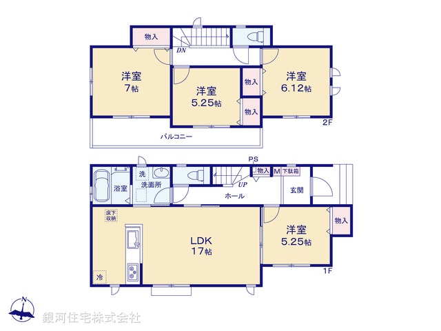 G00389531 神奈川県綾瀬市綾西２丁目 新築一戸建て 4490万円【間取図】