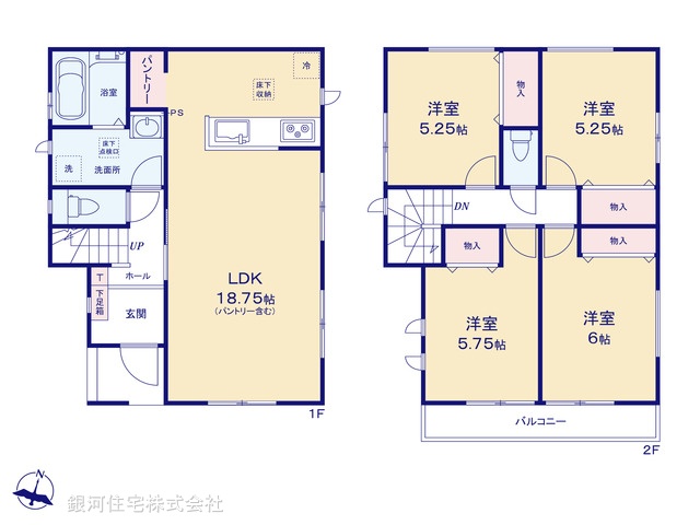 G00389533 埼玉県桶川市鴨川１丁目 新築一戸建て 4090万円【間取図】
