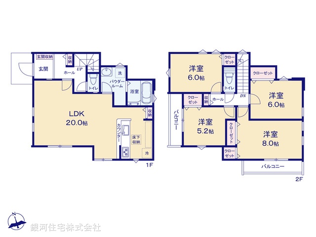 G00389539 千葉県松戸市千駄堀 新築一戸建て 5799万円【間取図】