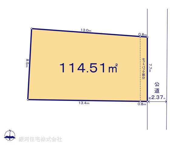 G00389547 東京都品川区中延３丁目 土地 1億3000万円【区画図】