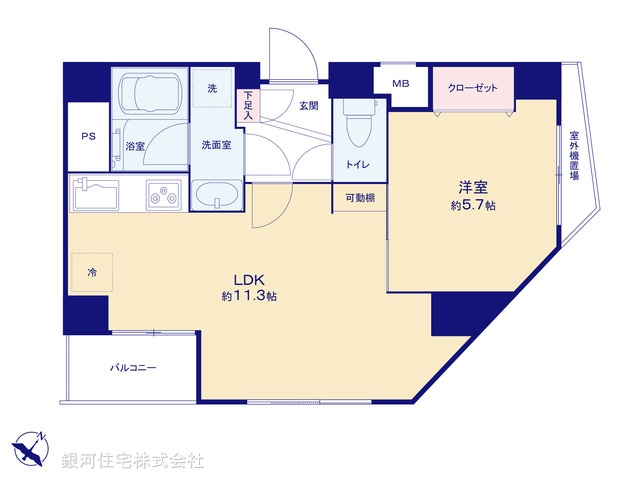 G00389612 東京都目黒区中町１丁目 中古マンション 6990万円【間取図】