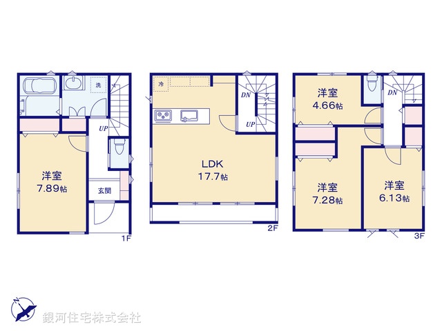 G00389629 千葉県船橋市海神６丁目 新築一戸建て 5180万円【間取図】