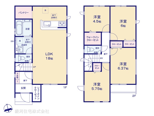 G00389640 神奈川県横浜市泉区和泉町 新築一戸建て 5690万円【間取図】