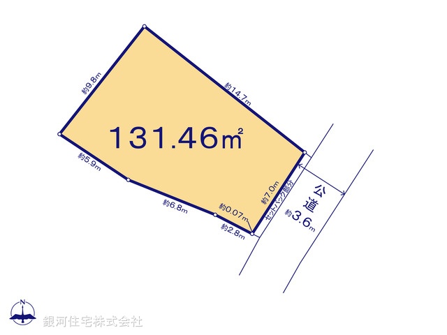 G00389691 神奈川県大和市下鶴間 土地 4190万円【区画図】