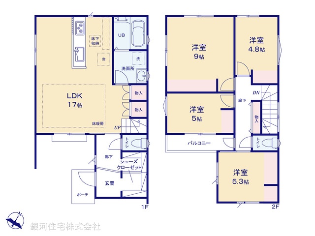 G00389719 東京都日野市南平９丁目 新築一戸建て 5290万円【間取図】