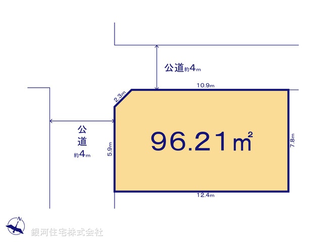 G00389741 神奈川県高座郡寒川町一之宮３丁目 土地 1680万円【区画図】