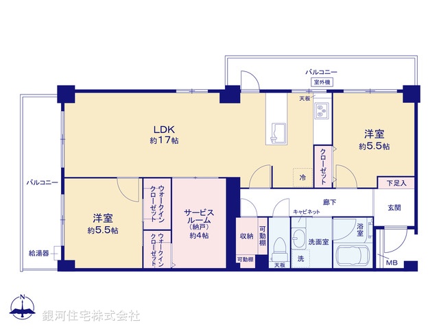 G00389752 東京都板橋区中台３丁目 中古マンション 4180万円【間取図】