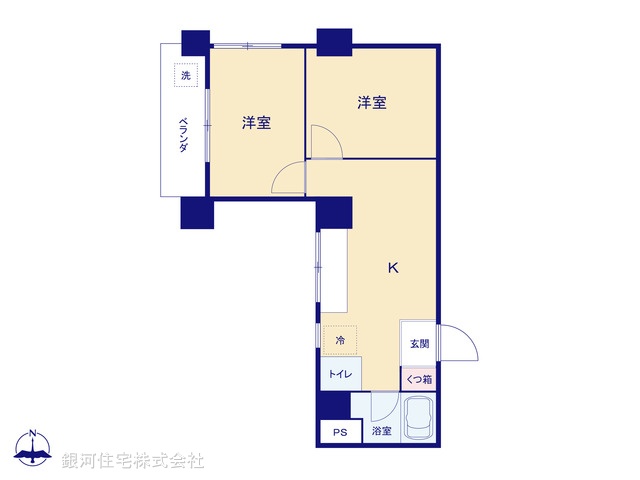 G00389755 東京都新宿区西早稲田３丁目 中古マンション 2880万円【間取図】