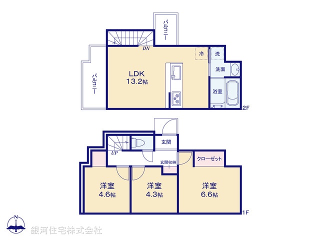 G00389769 東京都調布市入間町３丁目 中古一戸建て 4880万円【間取図】