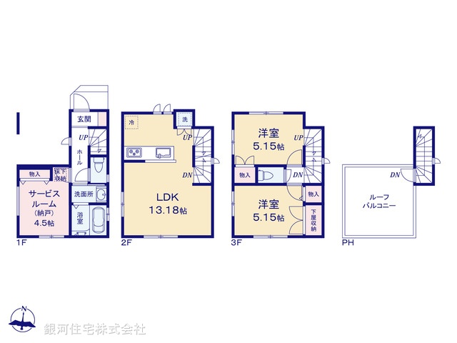 G00389772 埼玉県川口市芝２丁目 新築一戸建て 3898万円【間取図】