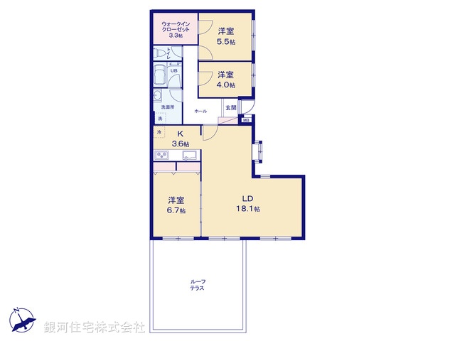 G00389773 神奈川県横浜市港南区日野中央３丁目 中古マンション 3280万円【間取図】