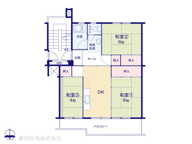 G00389825 千葉県千葉市花見川区花見川 中古マンション 330万円【間取図】
