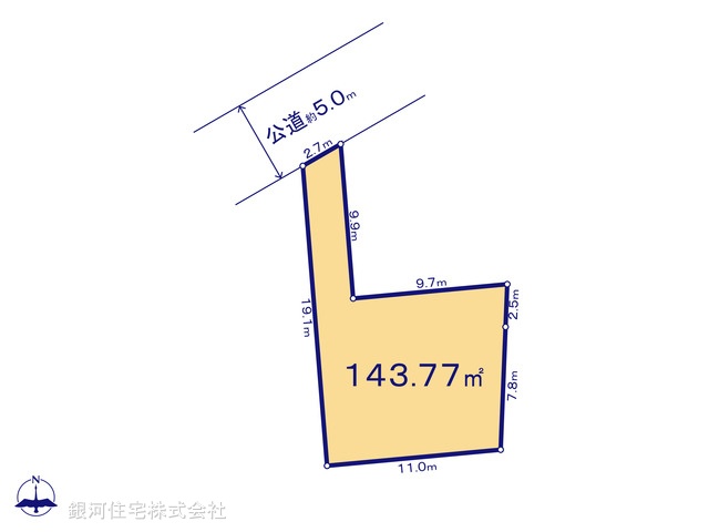 G00389828 神奈川県海老名市大谷南３丁目 土地(建築条件付土地) 2230万円【区画図】
