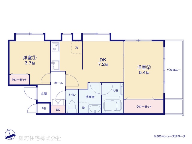 G00389873 東京都板橋区徳丸１丁目 中古マンション 2699万円【間取図】