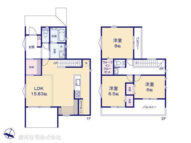 G00389883 千葉県八千代市大学町５丁目 新築一戸建て 2890万円【間取図】