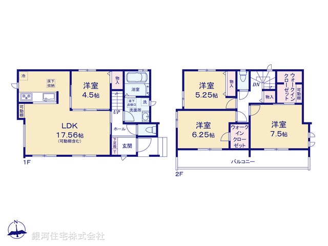 G00389890 千葉県市川市宮久保４丁目 新築一戸建て 4290万円【間取図】