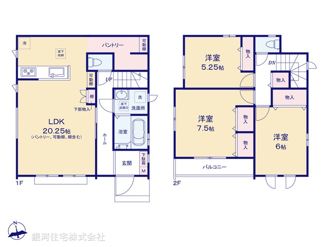 G00389899 千葉県松戸市新松戸南２丁目 新築一戸建て 4290万円【間取図】