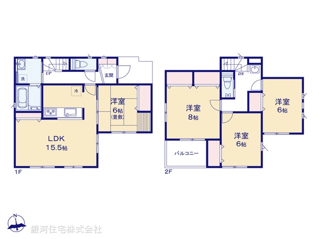 G00389900 千葉県我孫子市湖北台３丁目 新築一戸建て 2890万円【間取図】