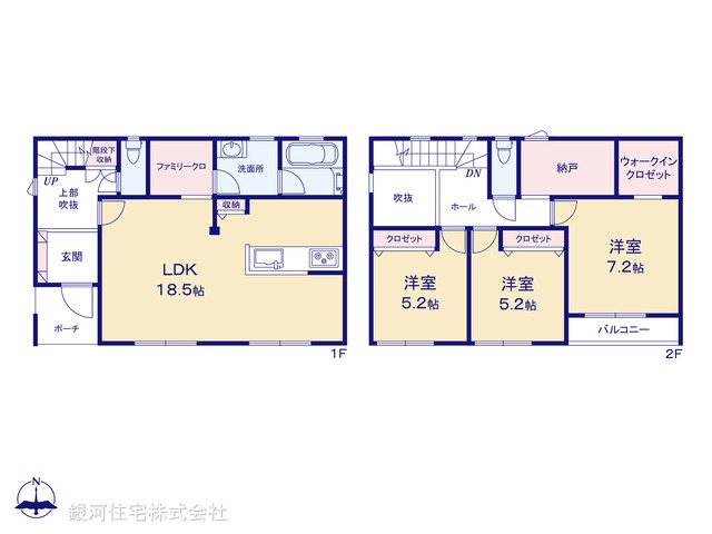 G00389910 千葉県習志野市東習志野８丁目 新築一戸建て 3480万円【間取図】