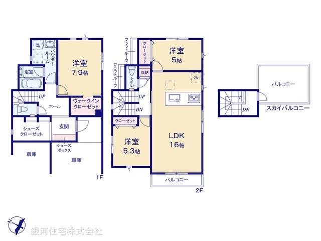 G00389936 神奈川県綾瀬市寺尾釜田１丁目 新築一戸建て 4380万円【間取図】