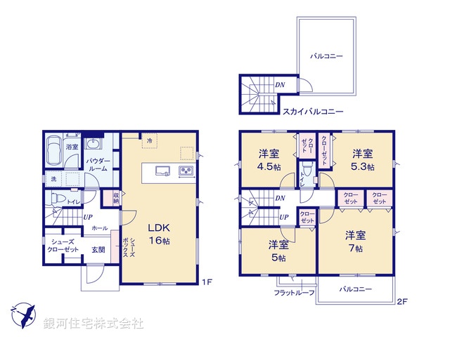 G00389940 神奈川県綾瀬市寺尾釜田１丁目 新築一戸建て 4180万円【間取図】