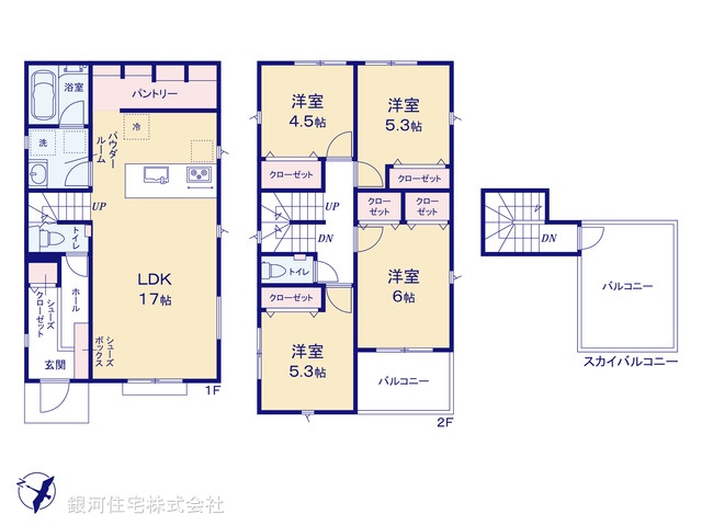 G00389941 神奈川県綾瀬市寺尾釜田１丁目 新築一戸建て 3980万円【間取図】