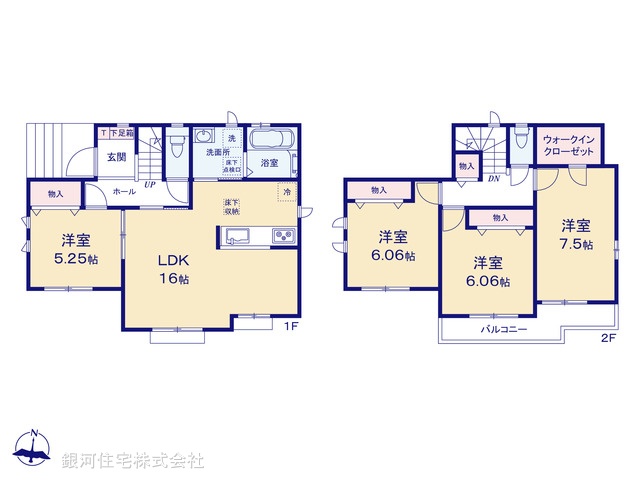 G00389980 千葉県松戸市小金原７丁目 新築一戸建て 4090万円【間取図】