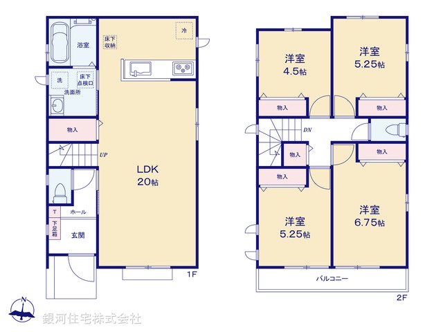 G00389981 千葉県松戸市小金原７丁目 新築一戸建て 3790万円【間取図】