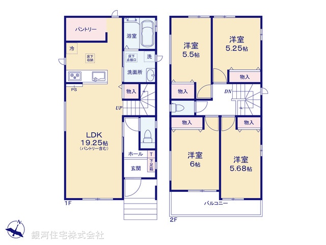 G00390016 千葉県千葉市稲毛区宮野木町 新築一戸建て 3590万円【間取図】
