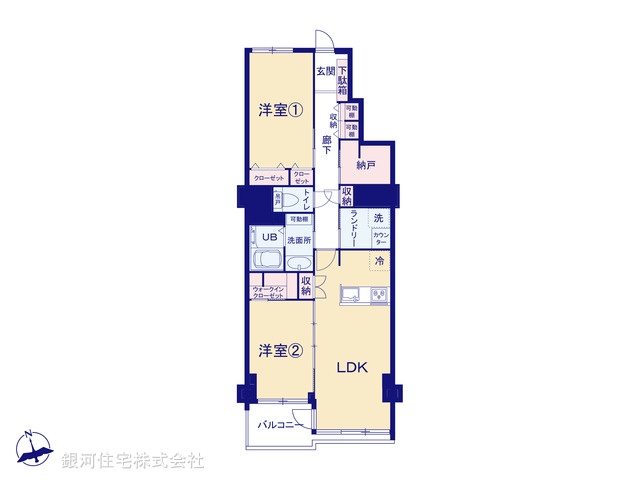 G00390037 神奈川県横浜市港北区日吉本町２丁目 中古マンション 4980万円【間取図】
