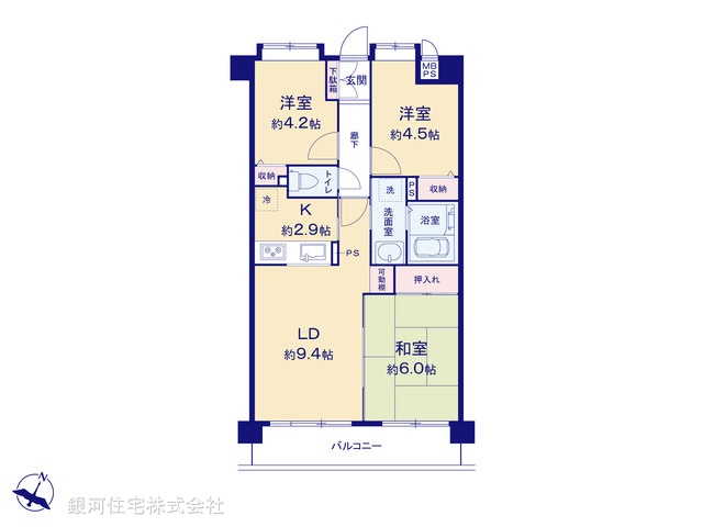 G00390071 東京都多摩市山王下１丁目 中古マンション 3780万円【間取図】