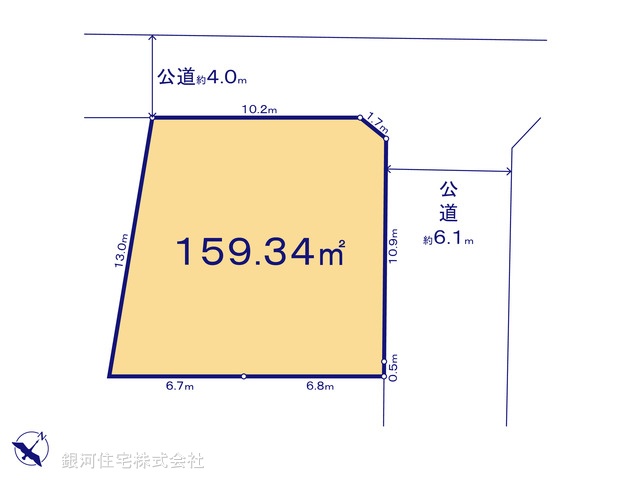 G00390102 神奈川県伊勢原市三ノ宮 土地 1880万円【区画図】
