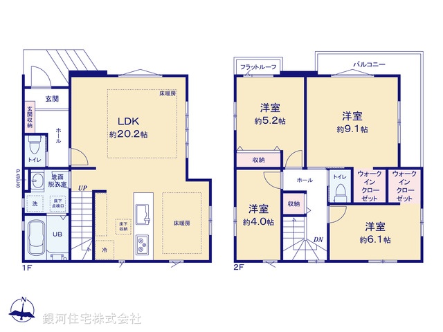G00390129 神奈川県川崎市多摩区生田６丁目 新築一戸建て 6799万円【間取図】