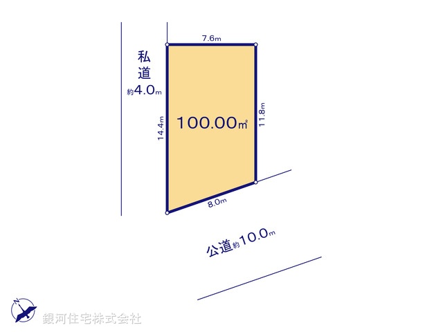 G00390157 東京都杉並区宮前２丁目 土地 9030万円【区画図】