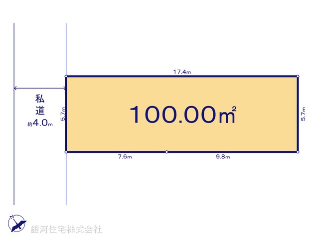 G00390159 東京都杉並区宮前２丁目 土地 8350万円【区画図】
