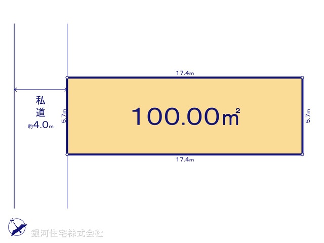 G00390162 東京都杉並区宮前２丁目 土地 8550万円【区画図】