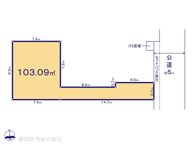 G00390180 東京都練馬区南田中１丁目 土地(建築条件付土地) 6090万円【区画図】