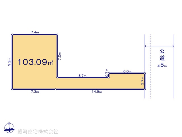 G00390182 東京都練馬区南田中１丁目 土地(建築条件付土地) 6170万円【区画図】