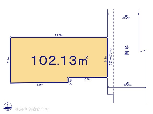 G00390183 東京都練馬区南田中１丁目 土地(建築条件付土地) 6810万円【区画図】