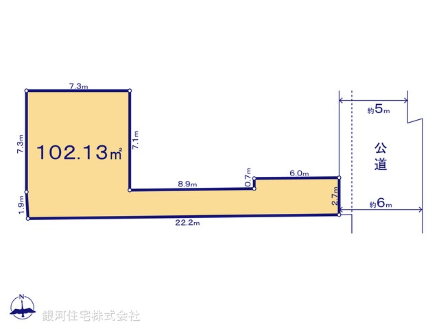 G00390184 東京都練馬区南田中１丁目 土地(建築条件付土地) 6200万円【区画図】