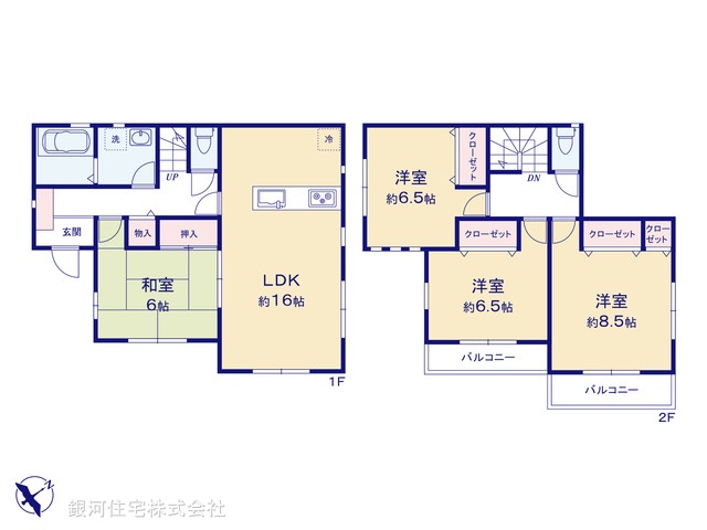 G00390195 千葉県鎌ヶ谷市南鎌ヶ谷４丁目 中古一戸建て 2499万円【間取図】